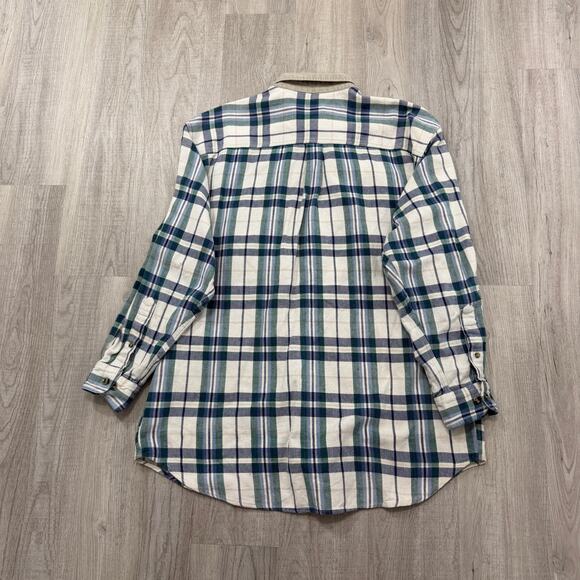 Vintage Disney Mickey Mouse Football Flannel Shirt Men's Large Plaid 90s Preppy - Picture 8 of 10